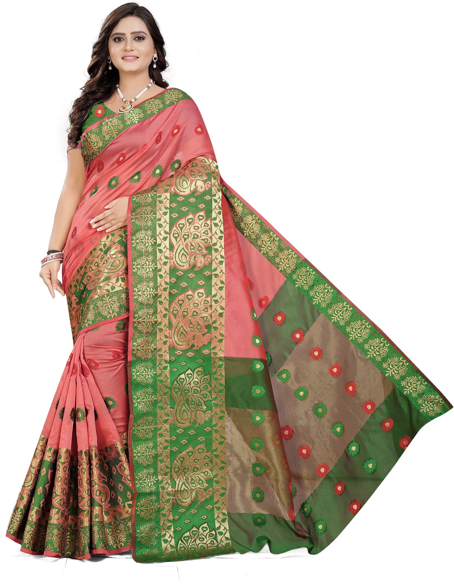 Self Design Banarasi Silk Cotton Blend Saree