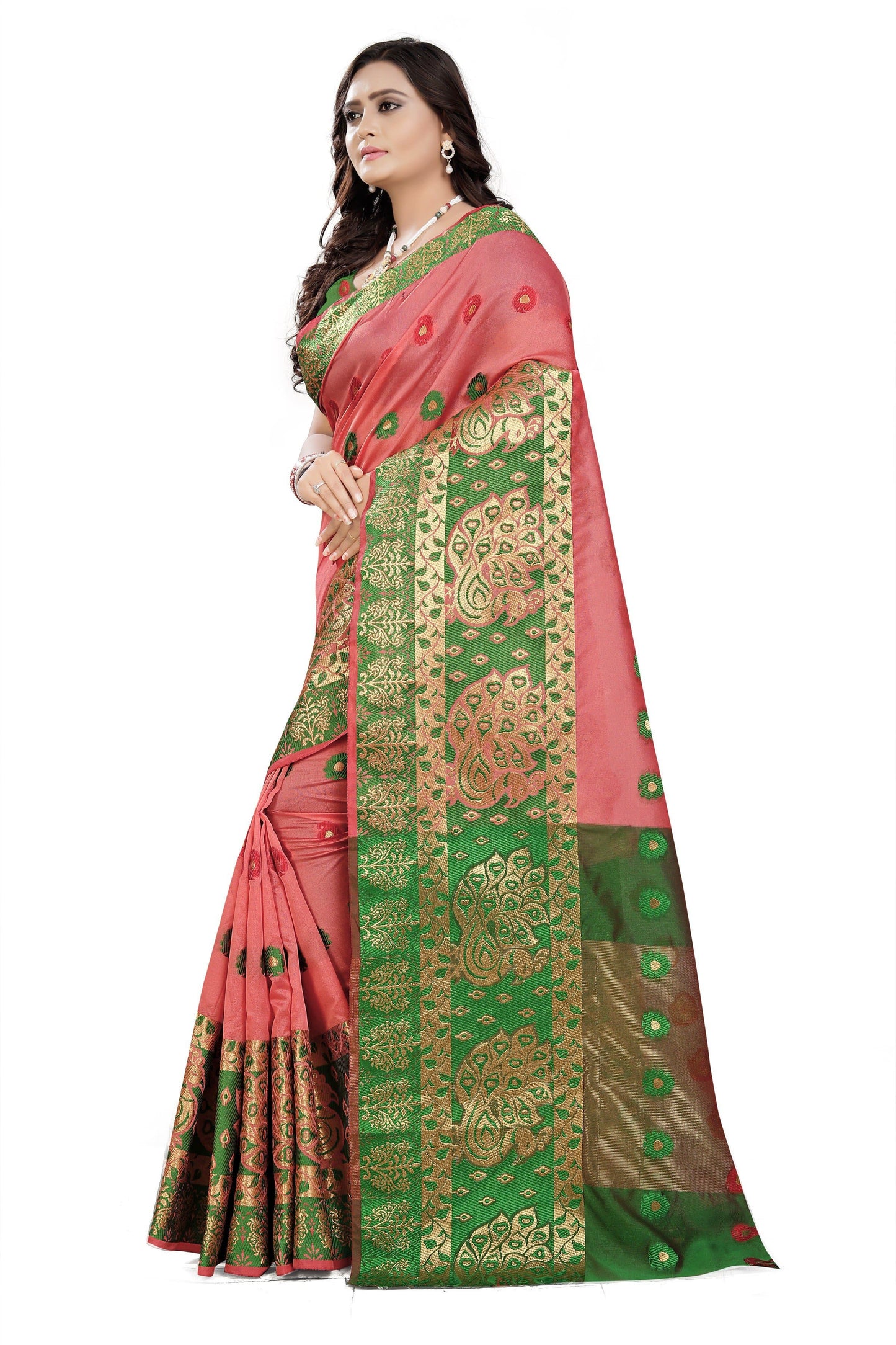 Self Design Banarasi Silk Cotton Blend Saree