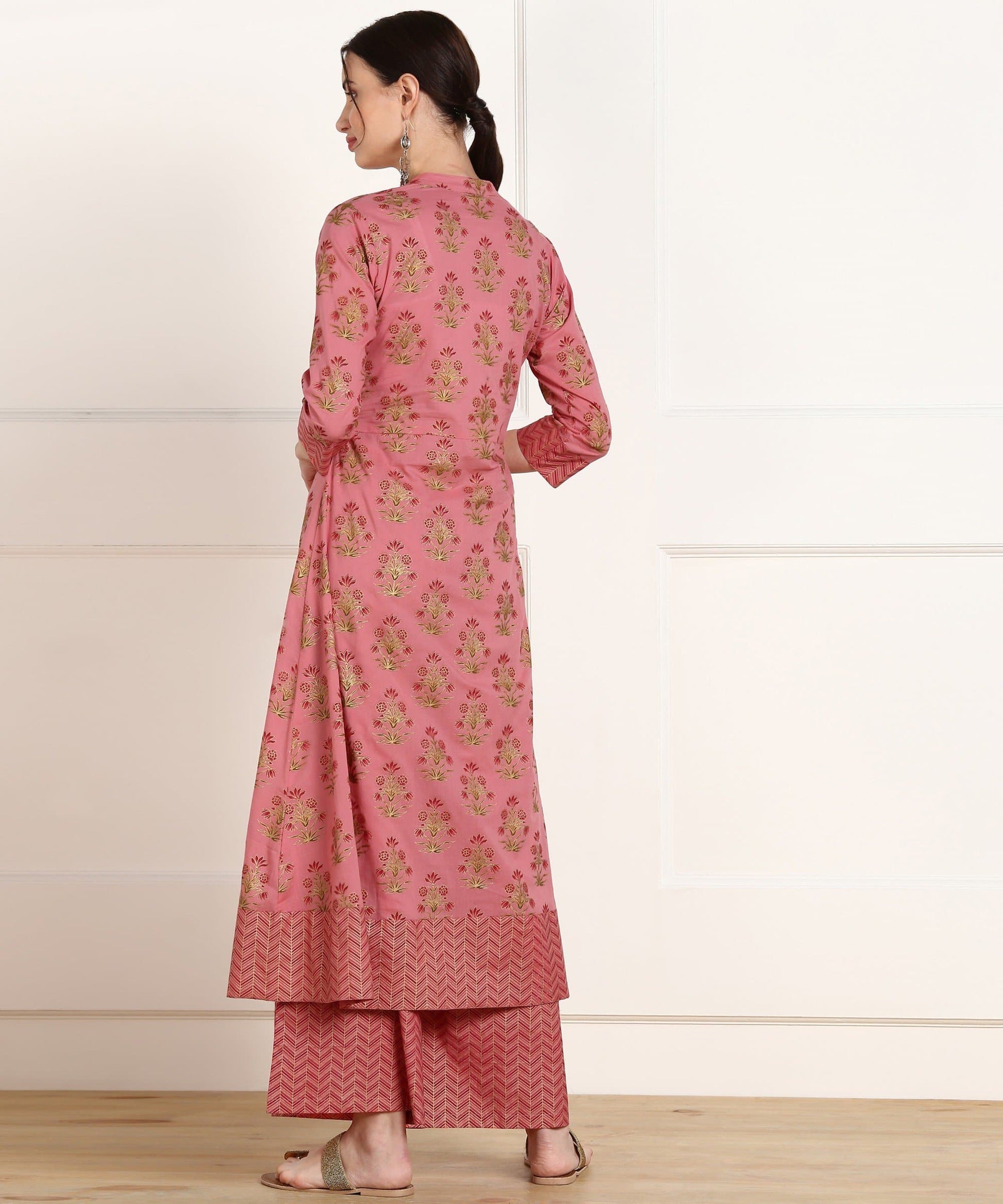 Mandarin Collar Kurta and Palazzo Set