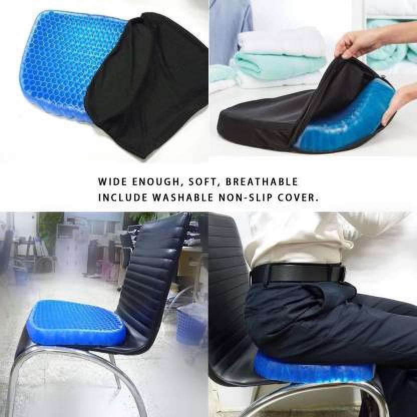 Egg Sitting Cool Gel Flex Cushion Seat Sitter Flex Pillow Back Support Hip Support (Blue)