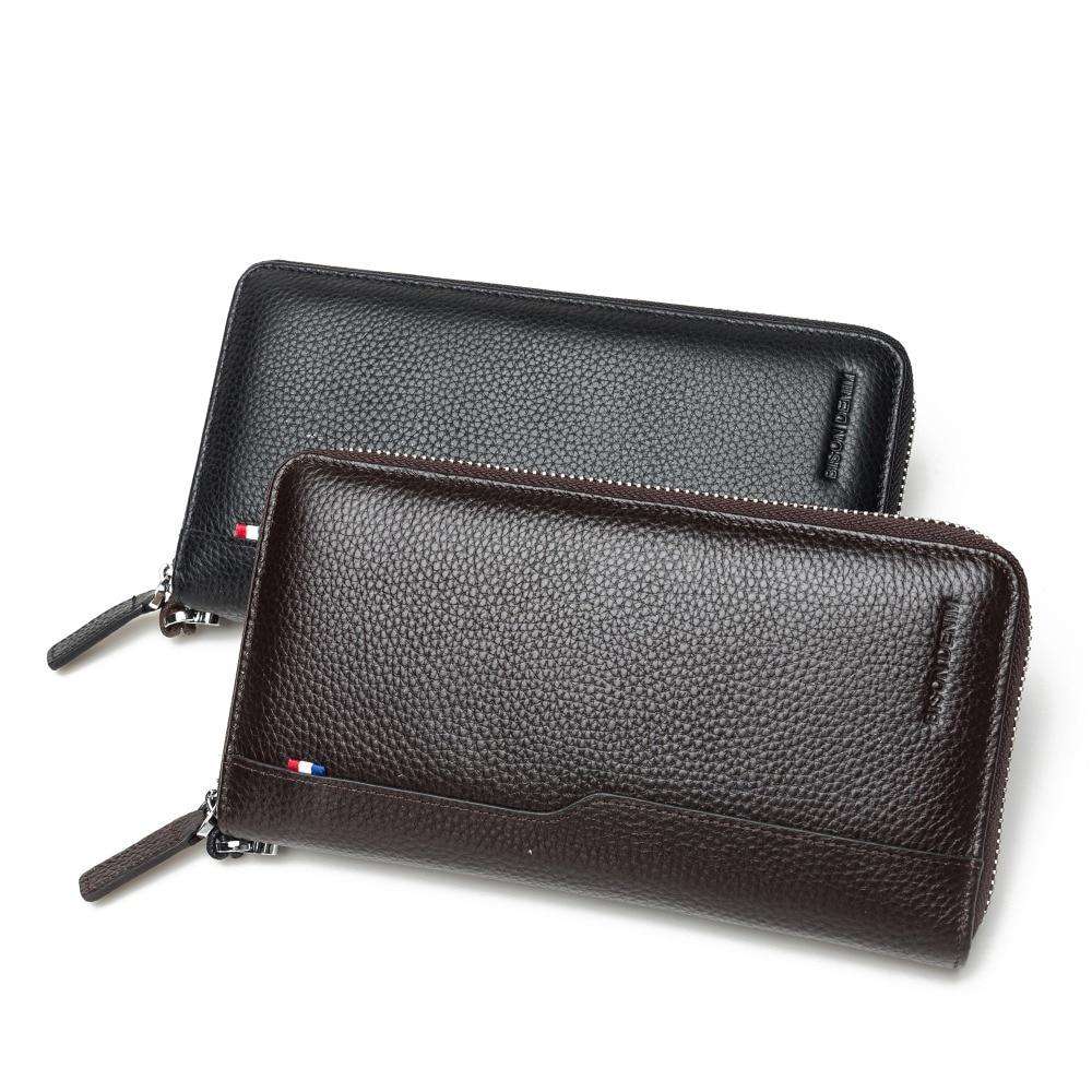 Genuine Leather Large Capacity Card Holder Money Purse Wallet