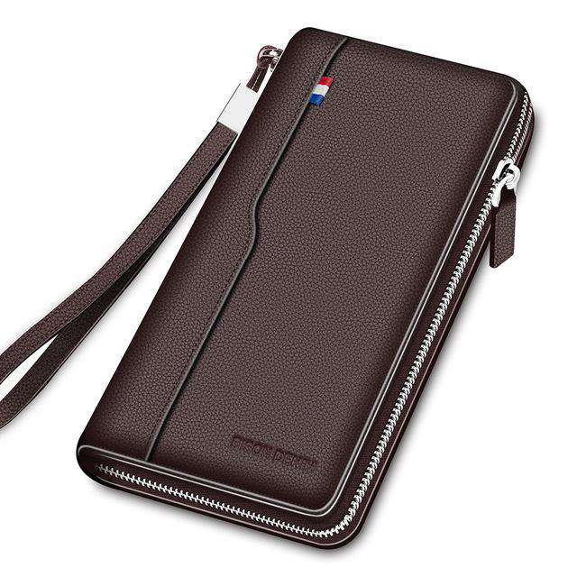 Genuine Leather Large Capacity Card Holder Money Purse Wallet