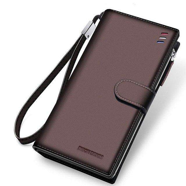 Genuine Leather Large Capacity Card Holder Money Purse Wallet