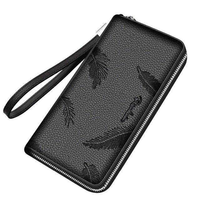Genuine Leather Large Capacity Card Holder Money Purse Wallet