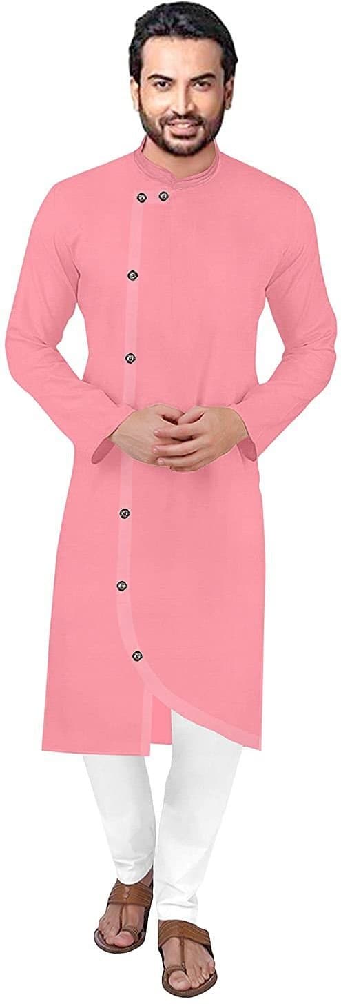 Round Neck Below Knee Solid Straight Kurta