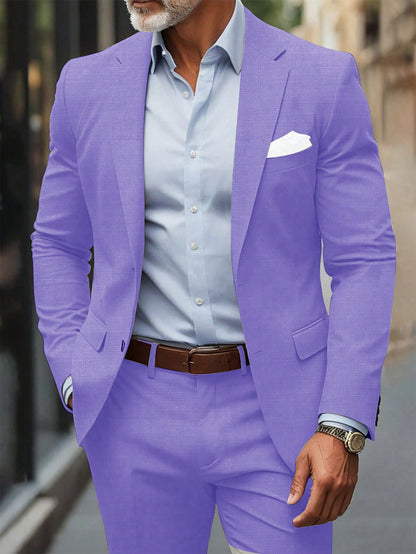 Single Breasted Turn-Down Collar Suit Jacket