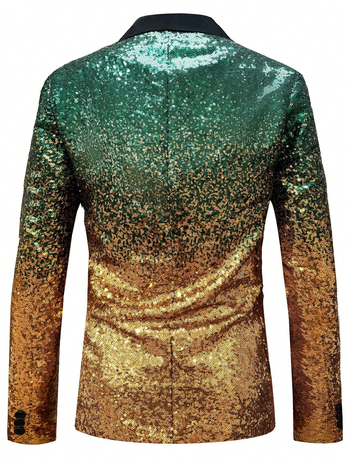 Ombre Color Stand Collar Long Sleeve Sequin Blazer Wear.Style Ombre Color Stand Collar Long Sleeve Sequin Blazer Wear.Style