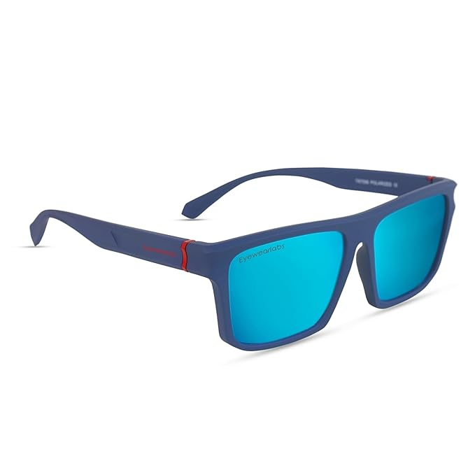 Polarised Full Rim Rectangular Stylish UV Protected Anti Glare Crack Resistant Shades Sunglasses