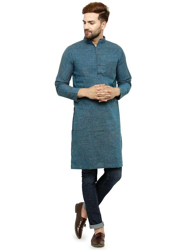 Full Sleeve Knee Length Cotton Regular Kurta