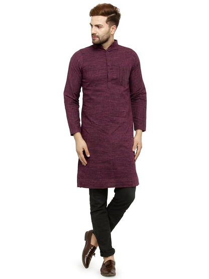 Full Sleeve Knee Length Cotton Regular Kurta