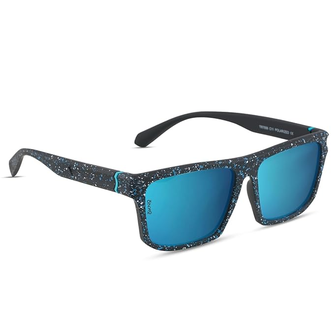 Polarised Full Rim Rectangular Stylish UV Protected Anti Glare Crack Resistant Shades Sunglasses