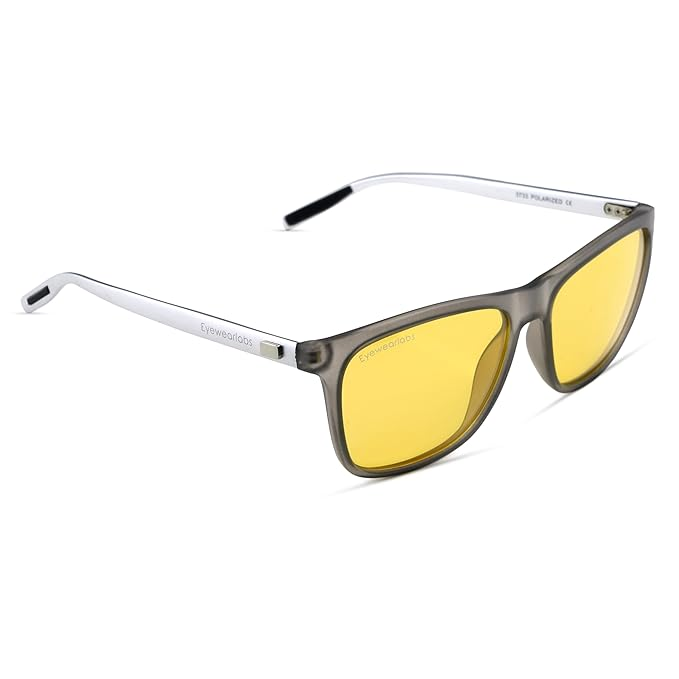 Polarised Full Rim Rectangular Stylish UV Protected Anti Glare Crack Resistant Shades Sunglasses