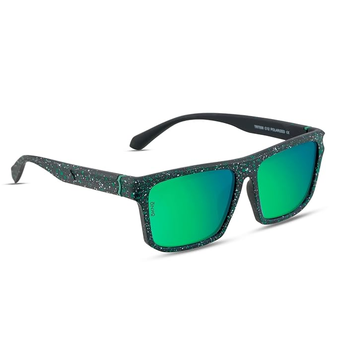 Polarised Full Rim Rectangular Stylish UV Protected Anti Glare Crack Resistant Shades Sunglasses