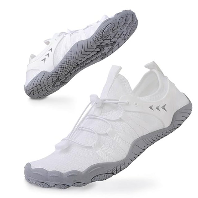 Mens Ultra Light White Blaze Barefoot Minimalist Cross Training Shoes