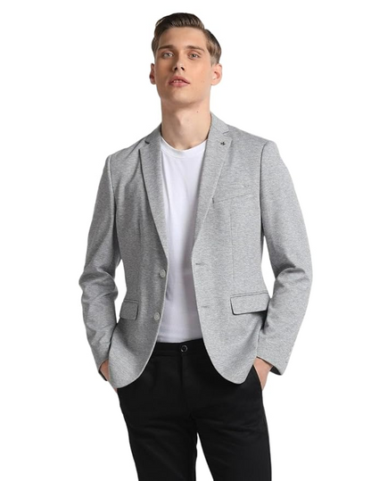 Single Breasted Slim Fit Crafted Blazer