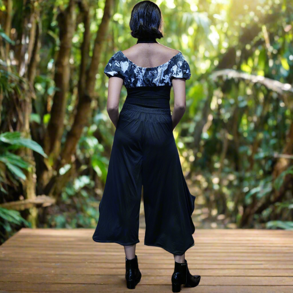 Printed Off Shoulder Top With Pants