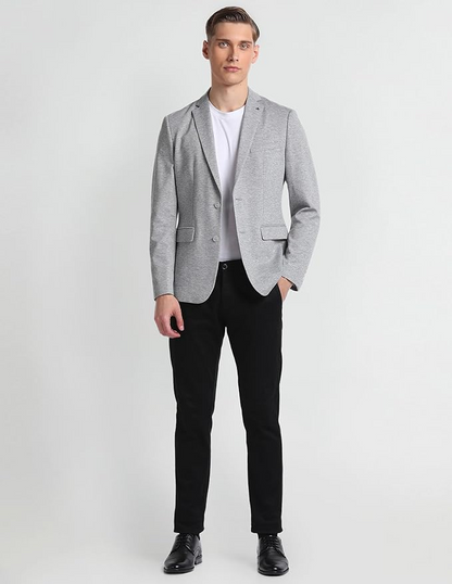 Single Breasted Slim Fit Crafted Blazer