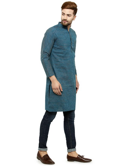 Full Sleeve Knee Length Cotton Regular Kurta