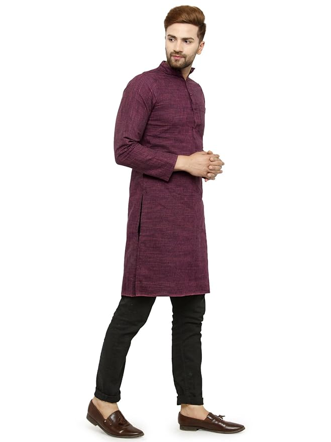 Full Sleeve Knee Length Cotton Regular Kurta