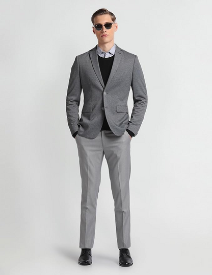 Single Breasted Slim Fit Crafted Blazer