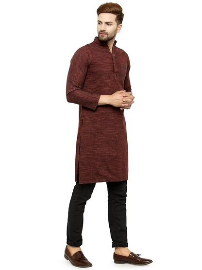 Full Sleeve Knee Length Cotton Regular Kurta