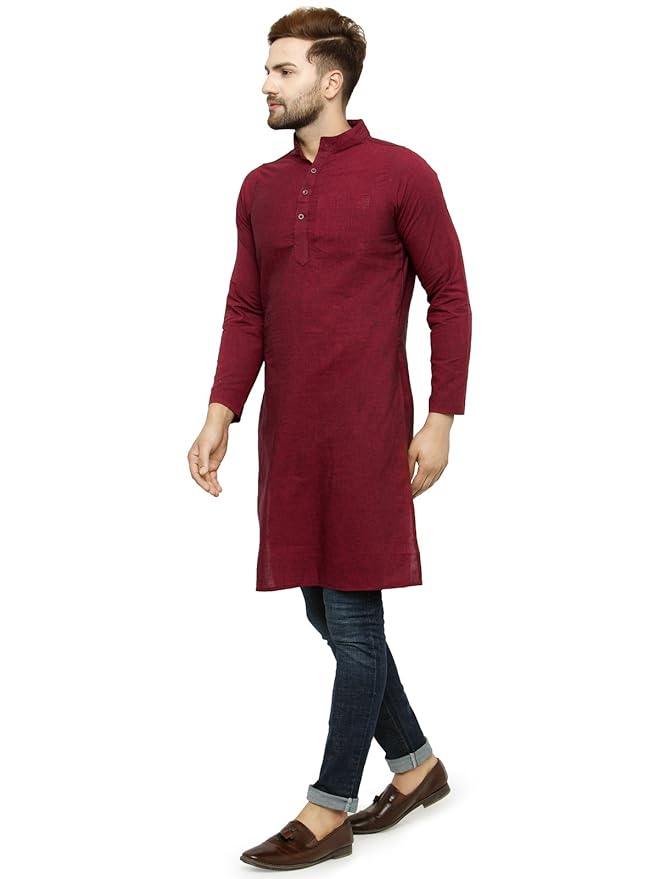 Full Sleeve Knee Length Cotton Regular Kurta