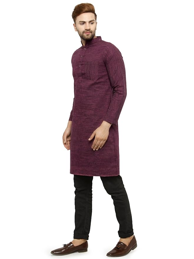 Full Sleeve Knee Length Cotton Regular Kurta