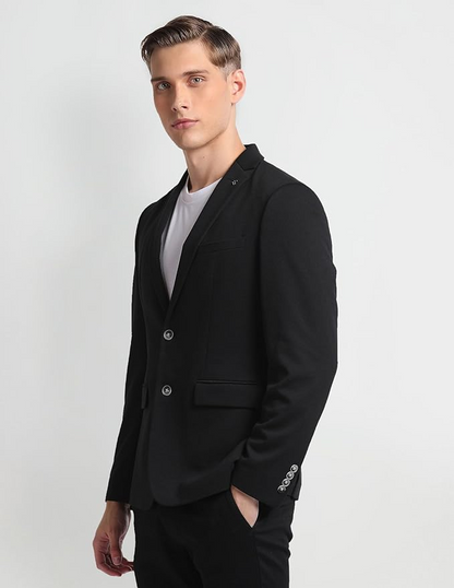 Single Breasted Slim Fit Crafted Blazer