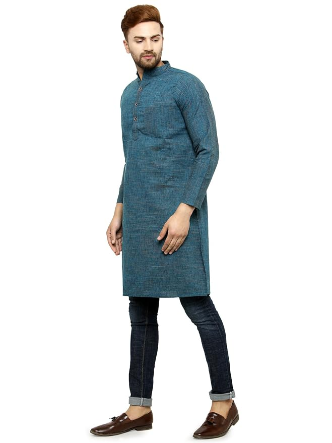 Full Sleeve Knee Length Cotton Regular Kurta