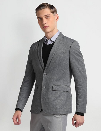 Single Breasted Slim Fit Crafted Blazer