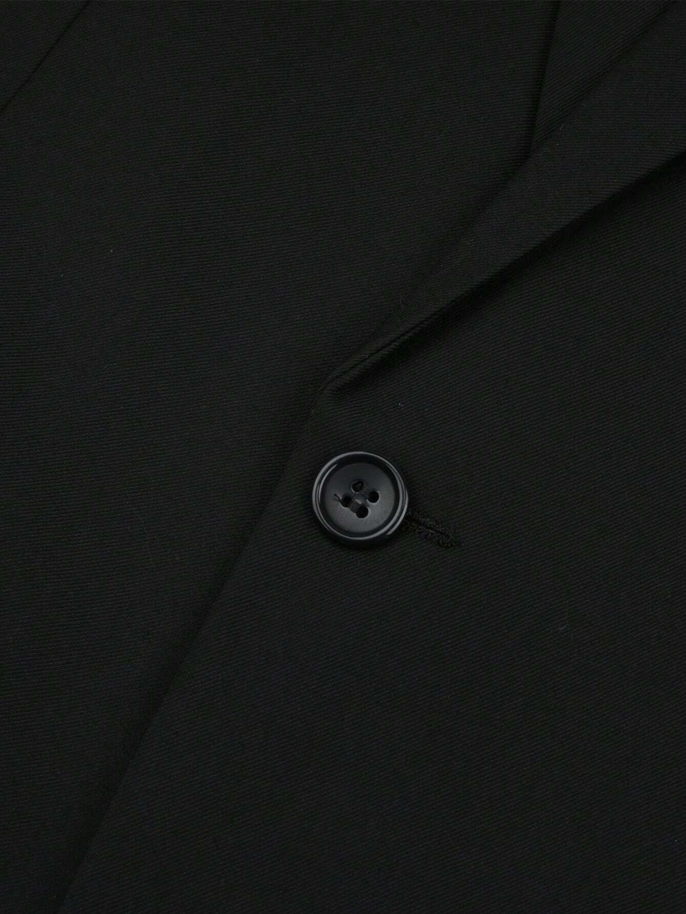 Single Button Pocket Single Breasted Blazer