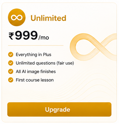 Subscription plan with monthly cost and features on a light background
