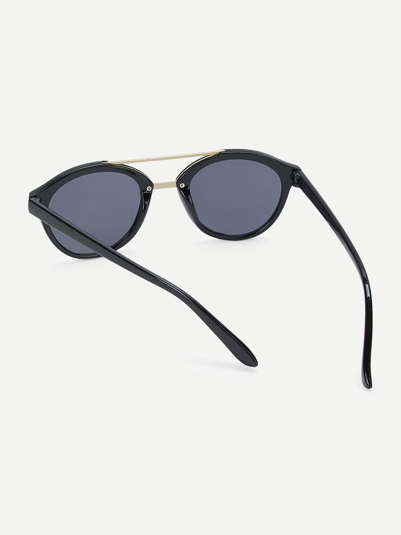 Black Double Bridge Sunglasses