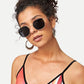 Metal Frame Tinted Lens Sunglasses