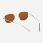 Metal Frame Tinted Lens Sunglasses