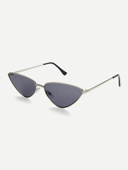 Black Metal Frame Cat Eye Sunglasses