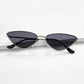 Black Metal Frame Cat Eye Sunglasses