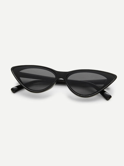 Back Flat Lens Cat Eye Sunglasses