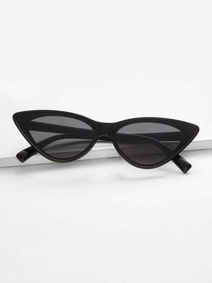 Back Flat Lens Cat Eye Sunglasses