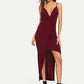 V Neck Sleeveless Twist Front Cami Dress