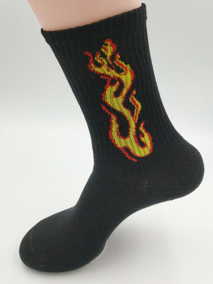 Flame Print Socks 2pairs