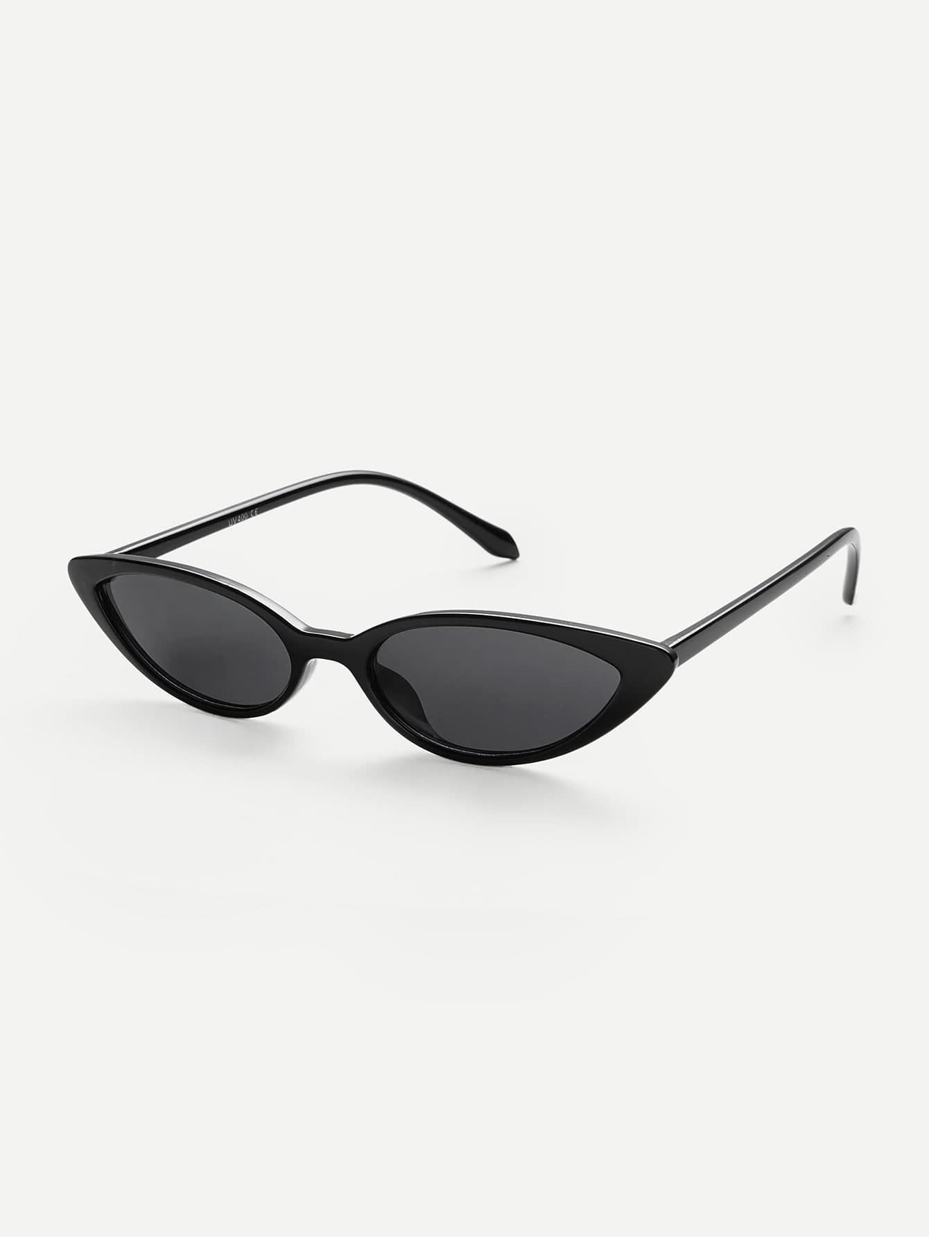Black Flat Lens Sunglasses