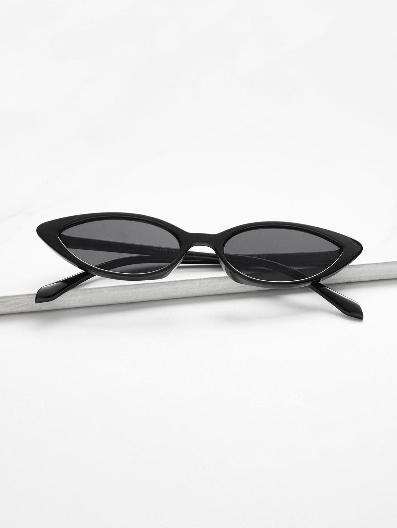 Black Flat Lens Sunglasses