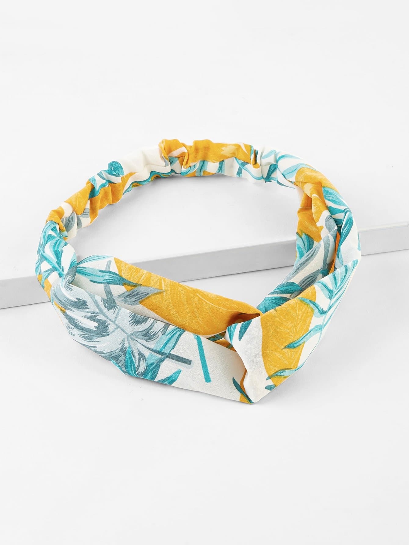 Multicolor Polyester Twist Tropical Headband