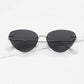 Black Rimless Tinted Lens Sunglasses