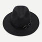 Ring Belt Decorated Fedora Hat