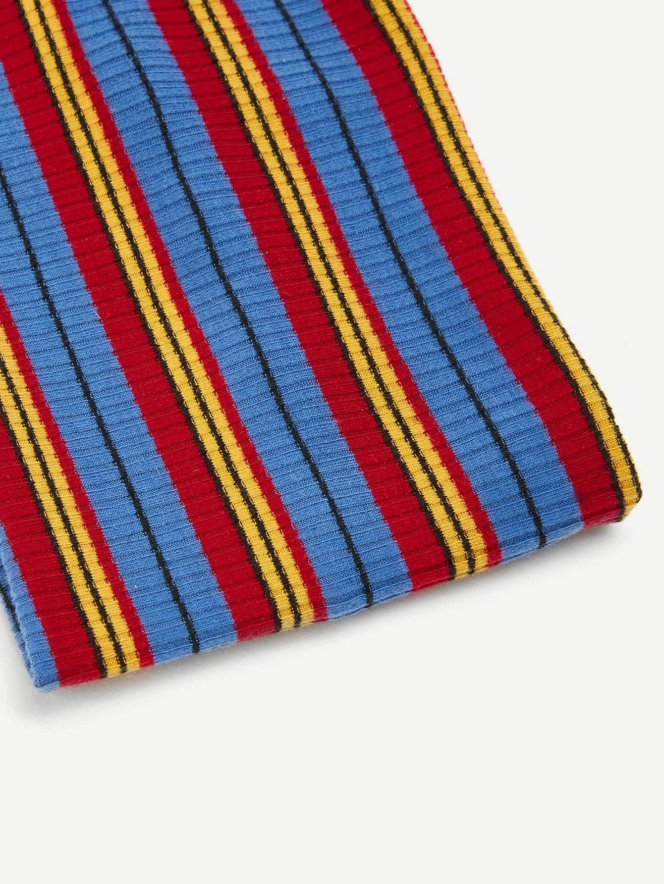 Multicolor Polyester Polychrome Striped Headband