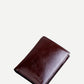 PU Leather Brown Minimalist Fold Over Wallet