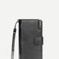 Black Fold Over PU Wallet With Wristlet