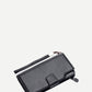 Black Fold Over PU Wallet With Wristlet